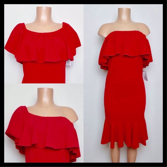 LuLaRoe Dresses & Skirts - LuLaRoe Cici Mermaid Dress Small 6-8 Red